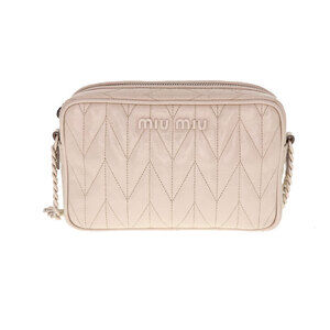 Miu Miu TALCO Shoulder Bag White Leather Crossbody